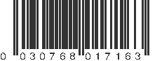 UPC 030768017163