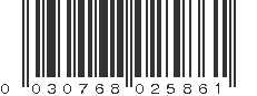 UPC 030768025861