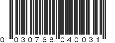 UPC 030768040031