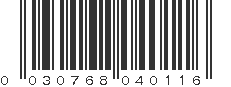 UPC 030768040116