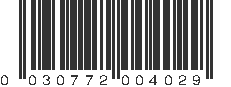 UPC 030772004029