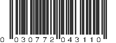 UPC 030772043110