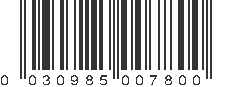 UPC 030985007800