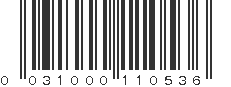 UPC 031000110536