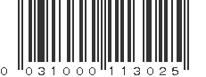 UPC 031000113025