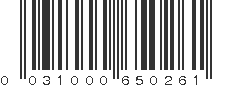 UPC 031000650261