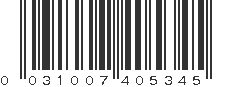 UPC 031007405345