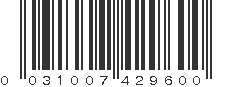 UPC 031007429600