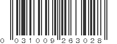 UPC 031009263028