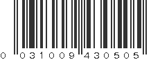 UPC 031009430505