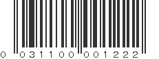 UPC 031100001222