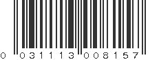 UPC 031113008157