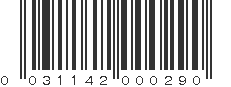 UPC 031142000290