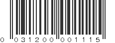 UPC 031200001115