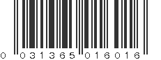 UPC 031365016016