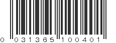 UPC 031365100401