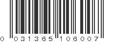 UPC 031365106007