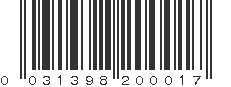 UPC 031398200017