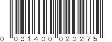 UPC 031400020275