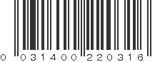 UPC 031400220316