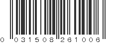 UPC 031508261006