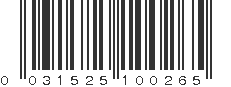 UPC 031525100265