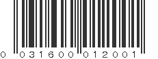 UPC 031600012001