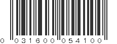 UPC 031600054100