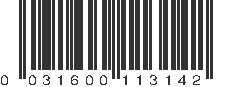 UPC 031600113142