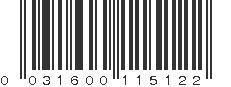 UPC 031600115122