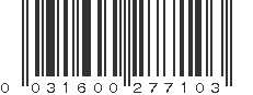 UPC 031600277103