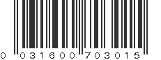 UPC 031600703015