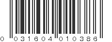 UPC 031604010386