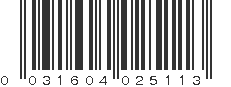 UPC 031604025113