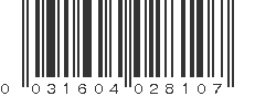 UPC 031604028107