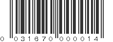 UPC 031670000014