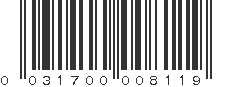 UPC 031700008119