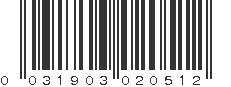 UPC 031903020512