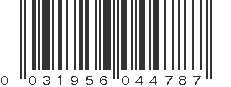 UPC 031956044787