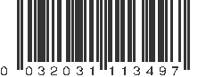 UPC 032031113497