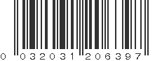 UPC 032031206397