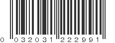 UPC 032031222991