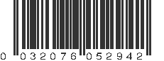 UPC 032076052942