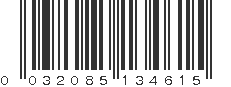 UPC 032085134615