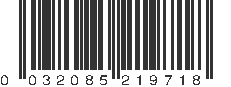 UPC 032085219718