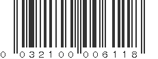 UPC 032100006118