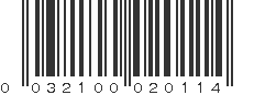 UPC 032100020114