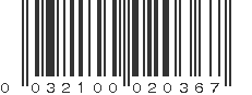 UPC 032100020367