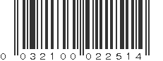 UPC 032100022514