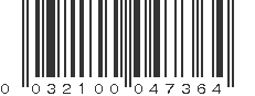 UPC 032100047364